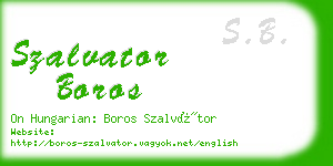 szalvator boros business card